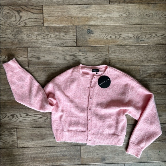 White Fox Boutique Warm Whispers Knit Cardigan Fairy Flosses S/M - Picture 5 of 7